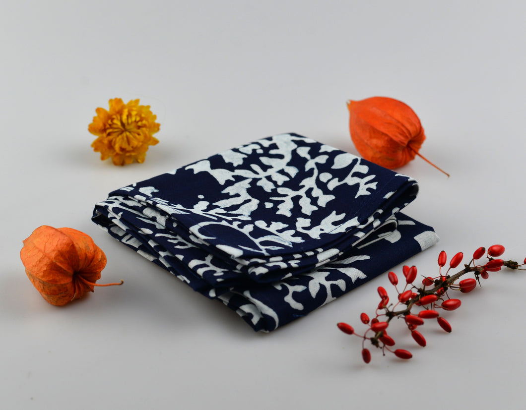 Prostírka na stůl z modrotisku - 120x30cm