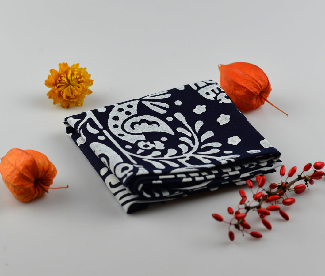 Prostírka na stůl z modrotisku - 120x30cm