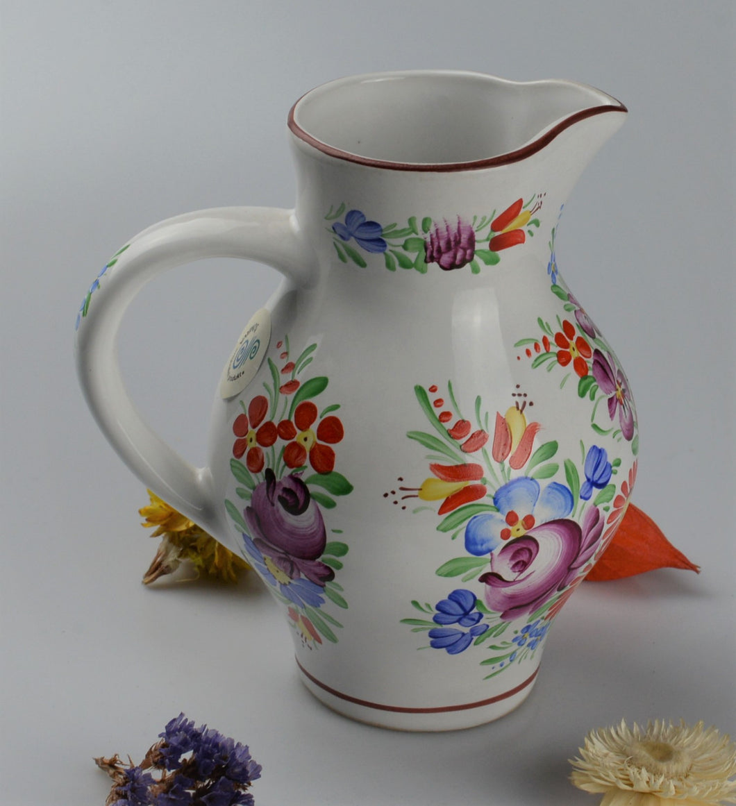 Medium jug from traditionnal czech ceramic - white