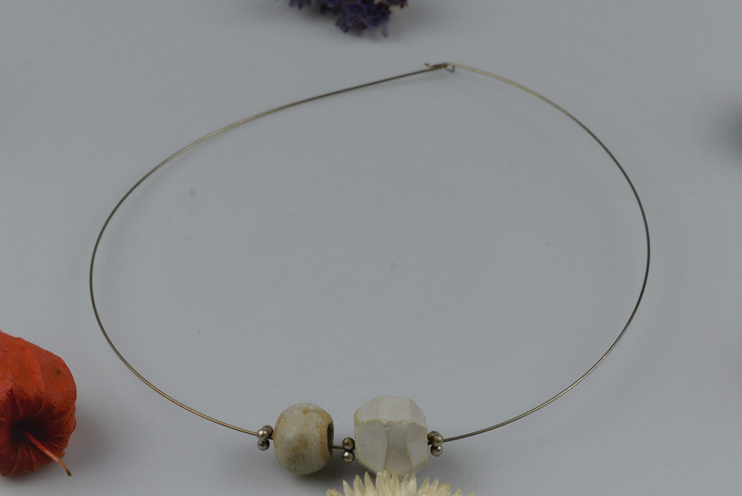 Necklace from ceramic pieces