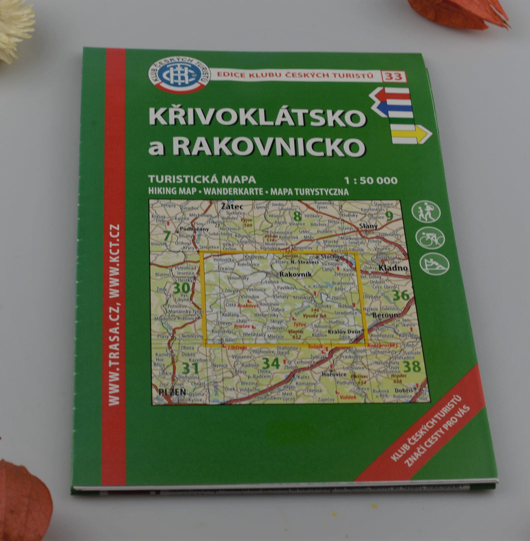 Carte de randonnée - 33 - Région de Křivoklát