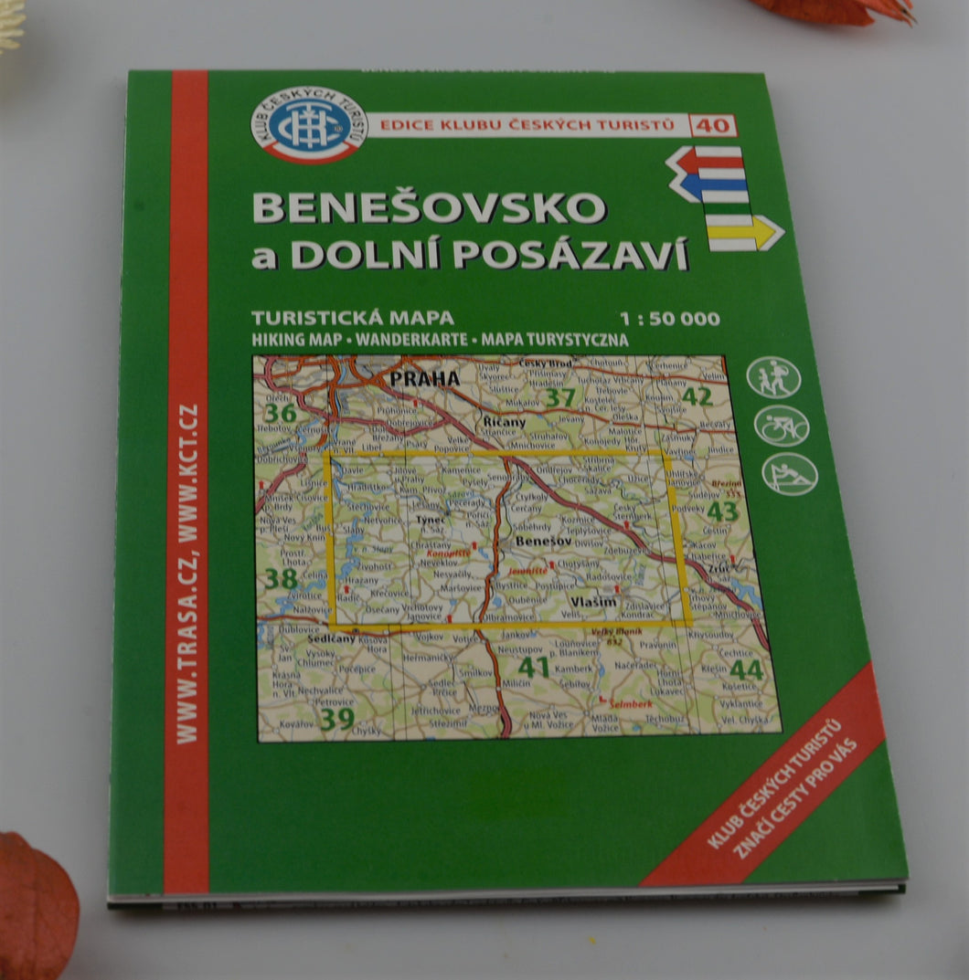 Carte de randonnée - 40 - Benešov et basse région de Sazava