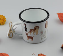 Load image into Gallery viewer, Tin enameled mug - Dogs
