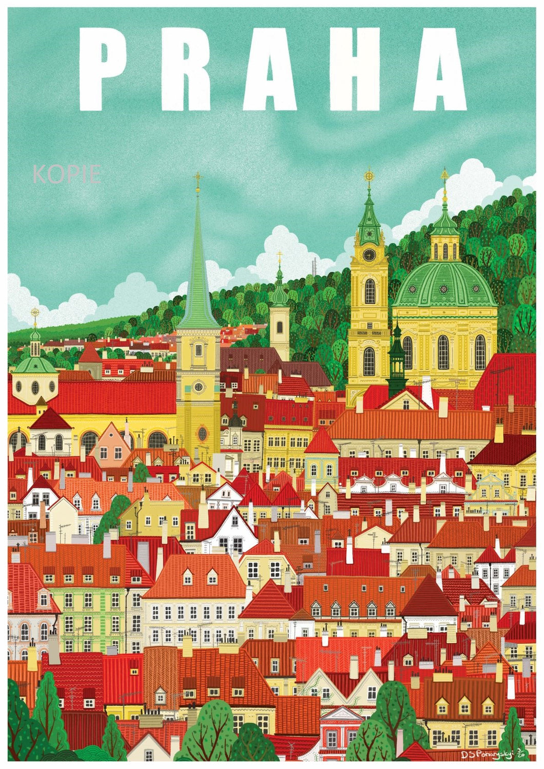 Prague Malá Strana poster - 48x68cm